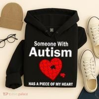 Autism Has A Piece Of My Heart Hoodie thumb 4
