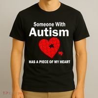 Autism Has A Piece Of My Heart T-Shirt thumb 3