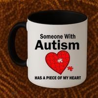 Autism Has A Piece Of My Heart Coffee Mug thumb 2