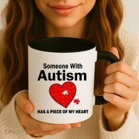 Autism Has A Piece Of My Heart Coffee Mug thumb 3