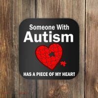 Autism Has A Piece Of My Heart Coaster thumb 0
