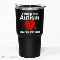 Autism Has A Piece Of My Heart Tumbler thumb 0