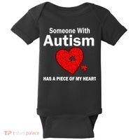 Autism Has A Piece Of My Heart Baby Bodysuit thumb 0