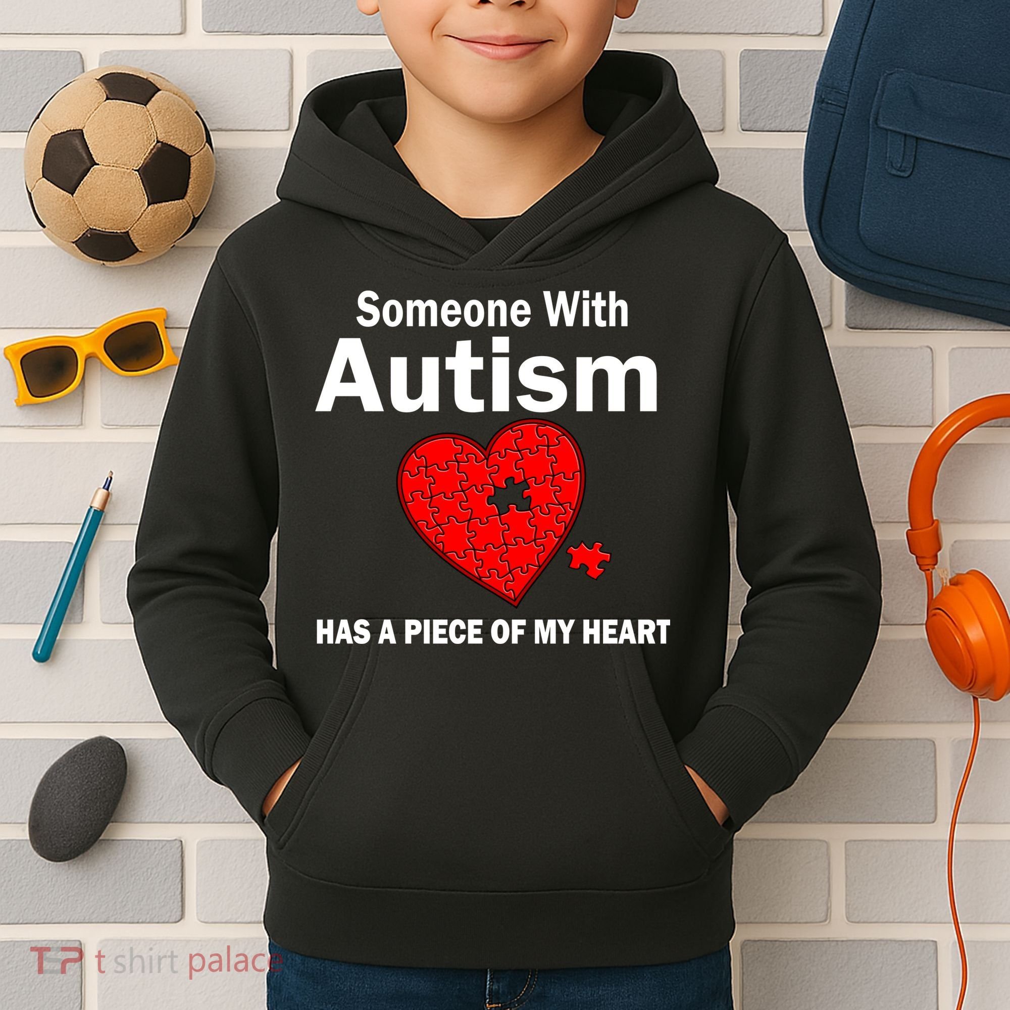 Autism Has A Piece Of My Heart Kids Hoodie