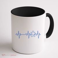 Autism Heartbeat Pulse Puzzle Coffee Mug thumb 1