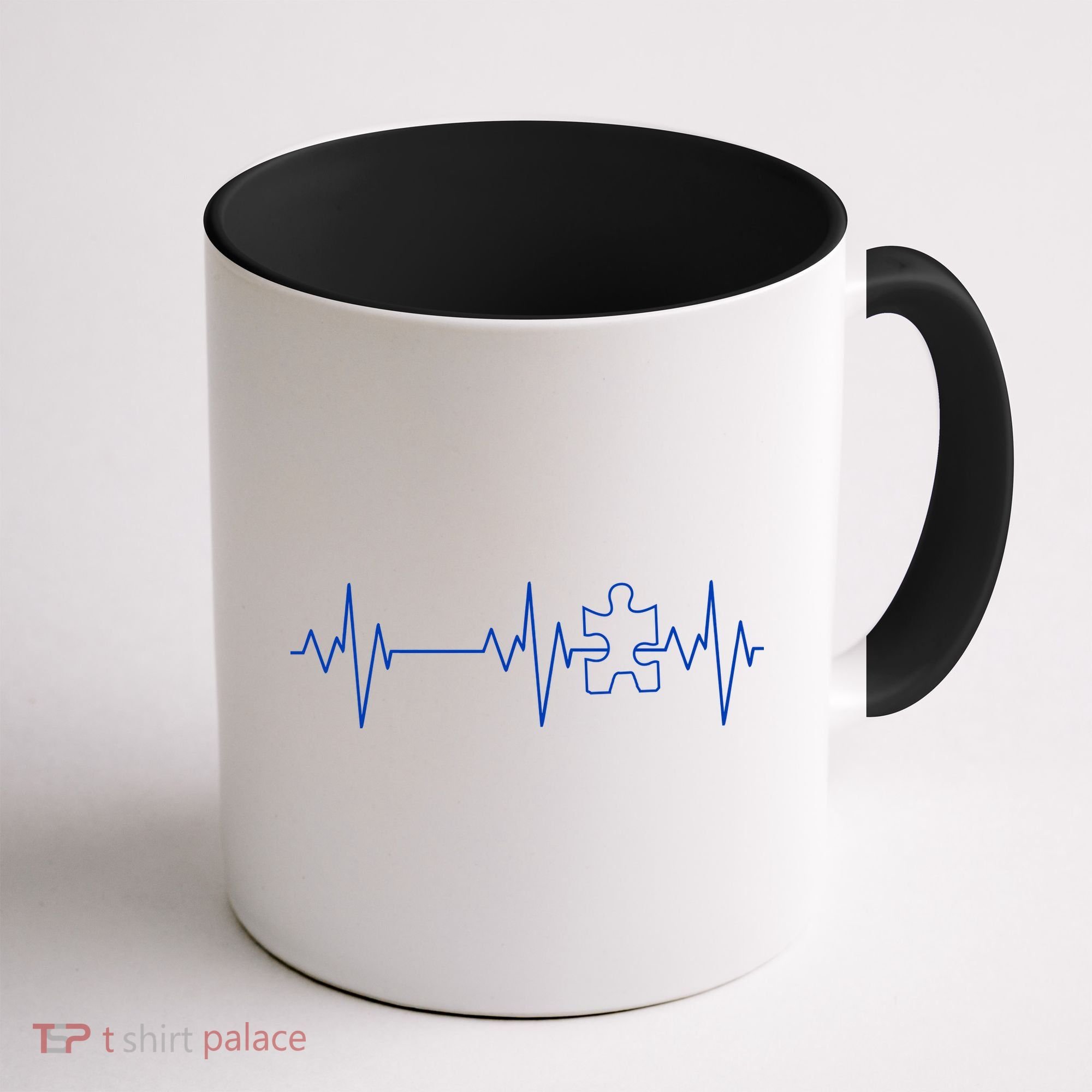 Autism Heartbeat Pulse Puzzle Coffee Mug