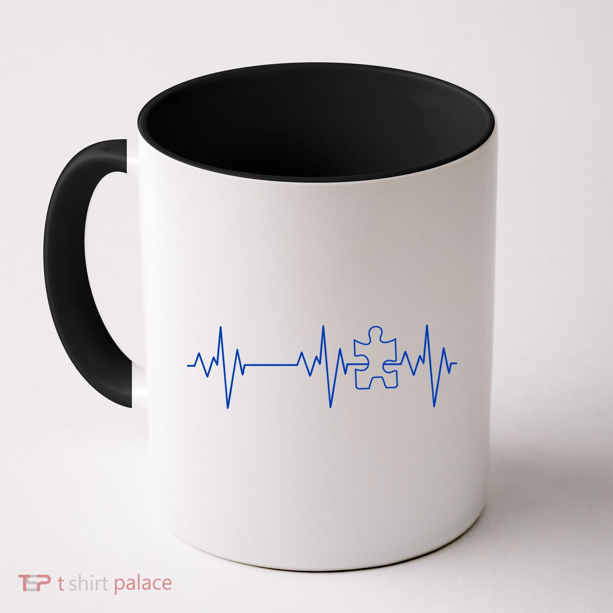 Autism Heartbeat Pulse Puzzle Coffee Mug