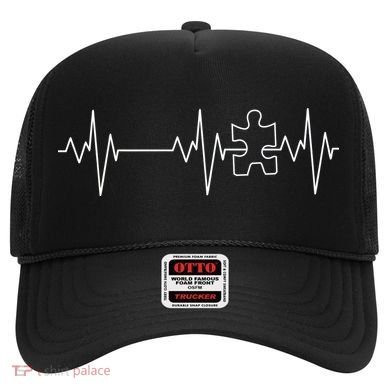 Autism Heartbeat Pulse Puzzle Hat