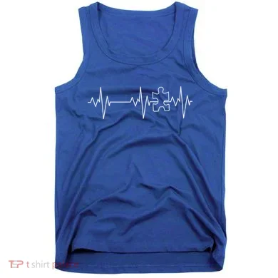 Autism Heartbeat Pulse Puzzle Tank Top