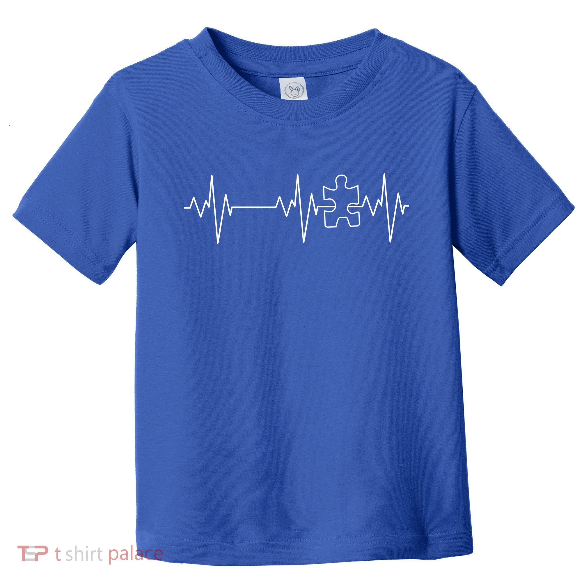 Autism Heartbeat Pulse Puzzle Toddler T-Shirt