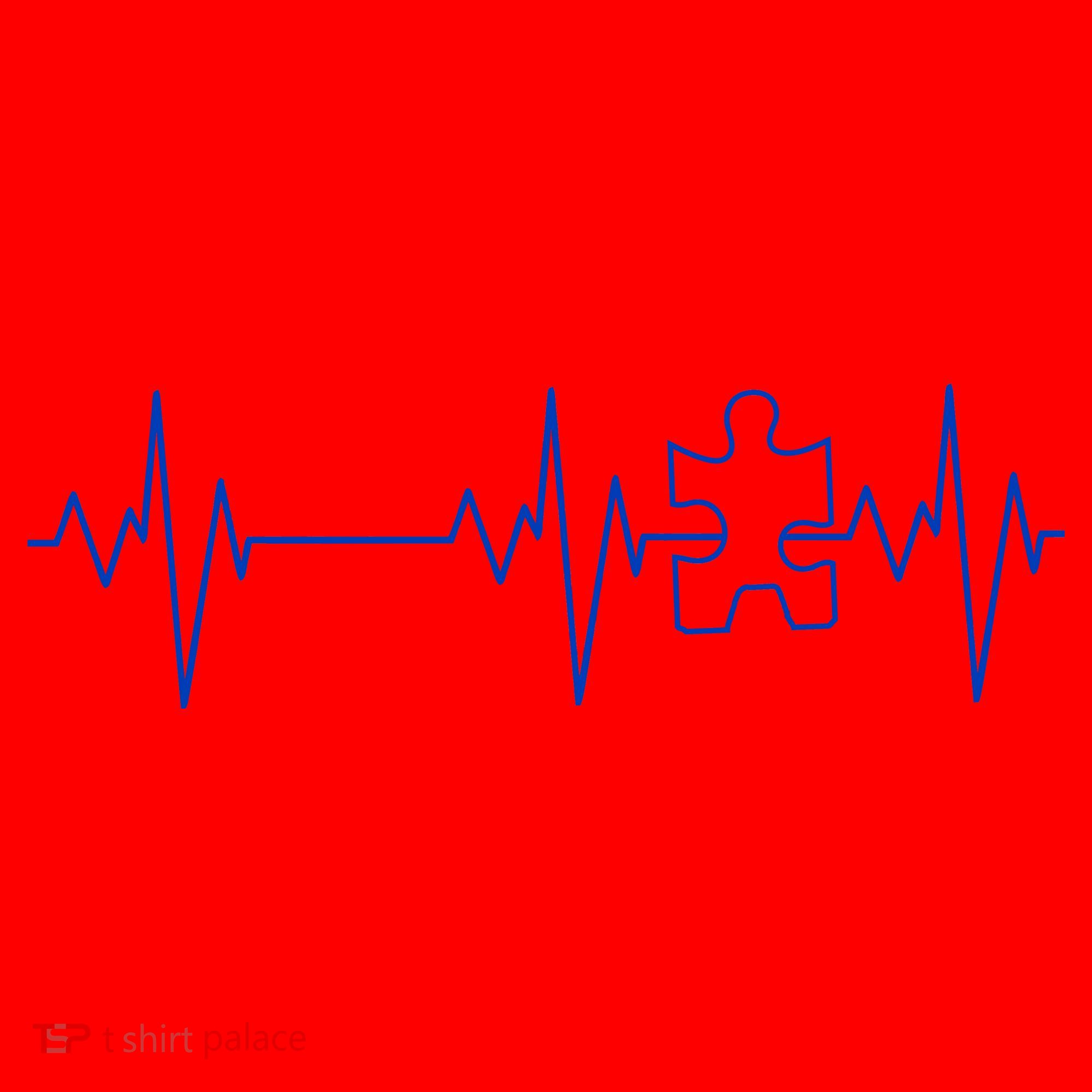 Autism Heartbeat Pulse Puzzle Santa Hat