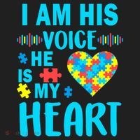 Autism I Am His Voice He Is My Heart Tumbler thumb 3