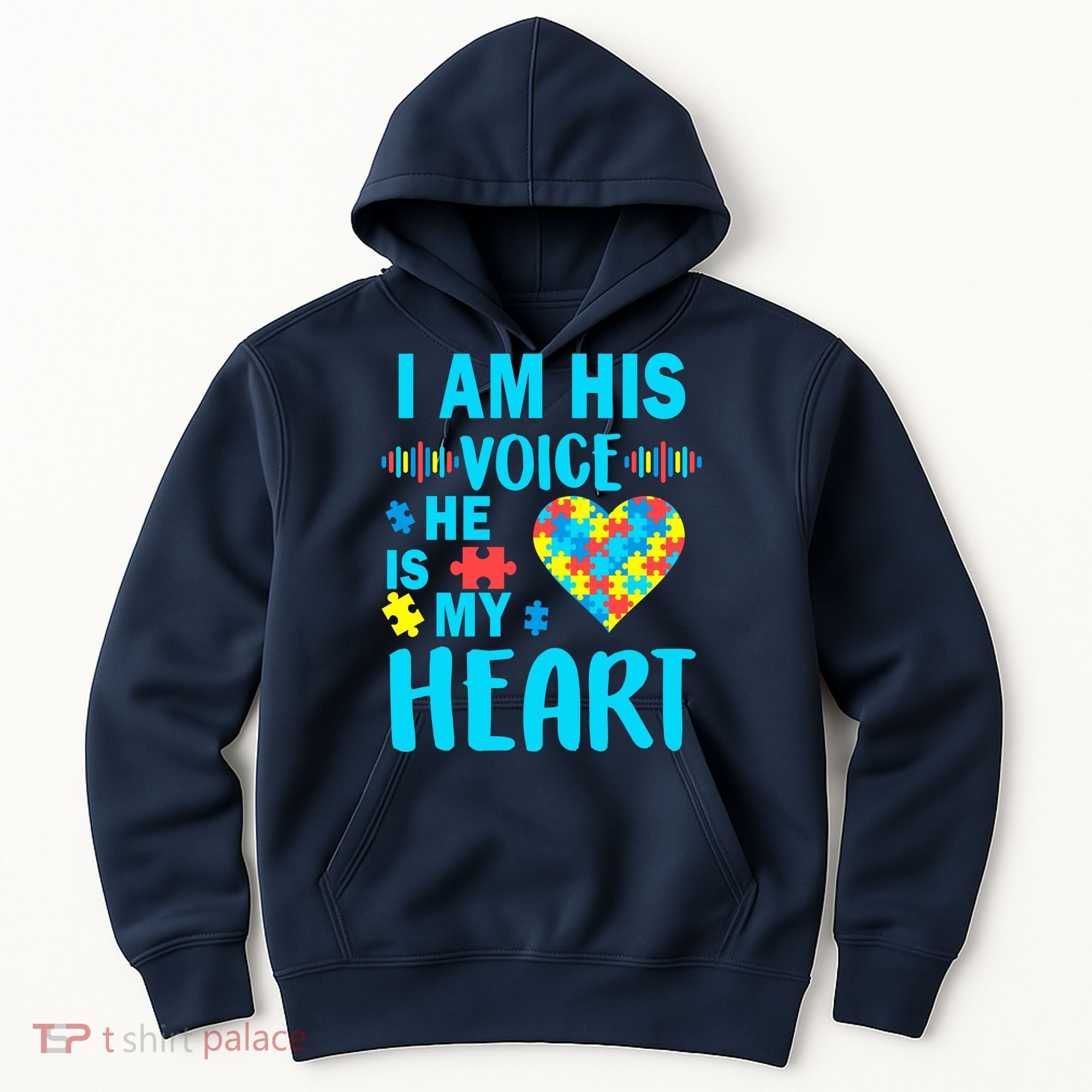 Autism I Am His Voice He Is My Heart Hoodie