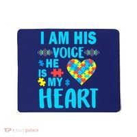 Autism I Am His Voice He Is My Heart Mousepad thumb 0