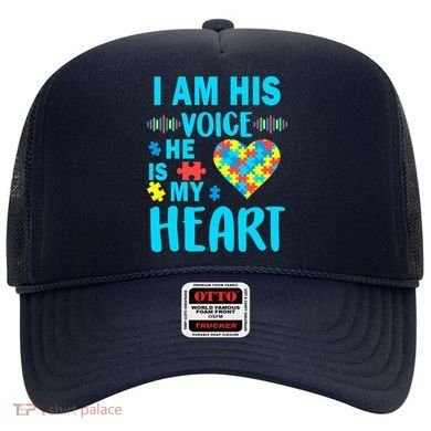 Autism I Am His Voice He Is My Heart Hat