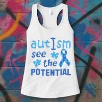 Autism I See The Potential Women's Tank Top thumb 3