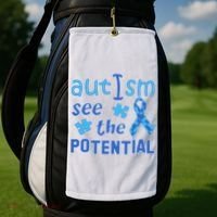 Autism I See The Potential Golf Towel thumb 2