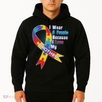 Autism I Wear A Puzzle Because I Love My Brother Hoodie thumb 2