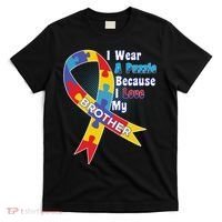 Autism I Wear A Puzzle Because I Love My Brother T-Shirt thumb 0