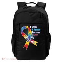 Autism I Wear A Puzzle Because I Love My Brother Backpack thumb 0