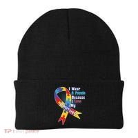 Autism I Wear A Puzzle Because I Love My Brother Beanie thumb 0