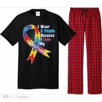 Autism I Wear A Puzzle Because I Love My Brother Pajama Set thumb 0