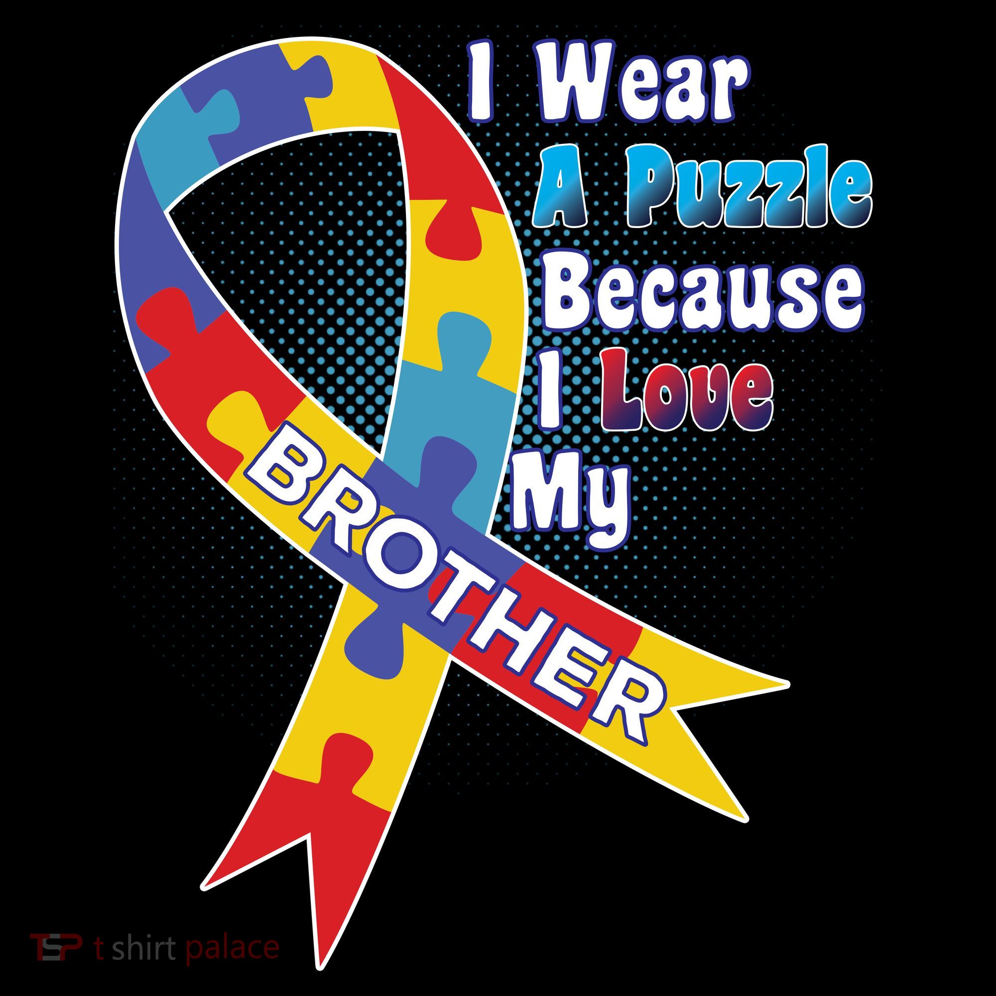Autism I Wear A Puzzle Because I Love My Brother Women's Hoodie