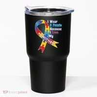 Autism I Wear A Puzzle Because I Love My Brother Tumbler thumb 0