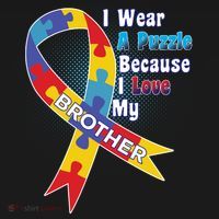 Autism I Wear A Puzzle Because I Love My Brother Mousepad thumb 1