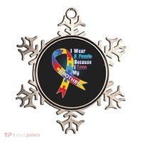 Autism I Wear A Puzzle Because I Love My Brother Ornament thumb 0