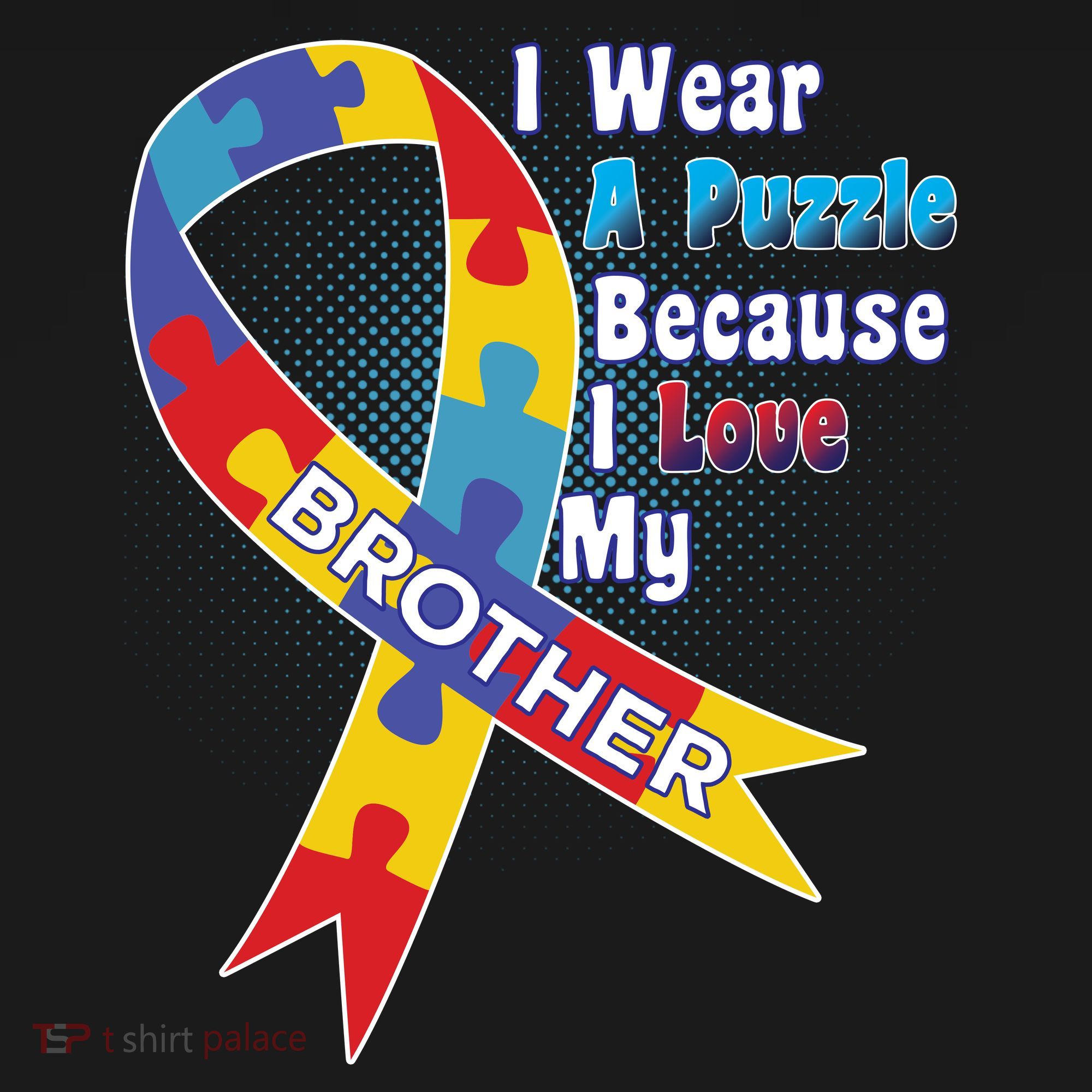 Autism I Wear A Puzzle Because I Love My Brother Women's Tank Top