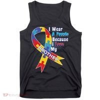 Autism I Wear A Puzzle Because I Love My Brother Tank Top thumb 0
