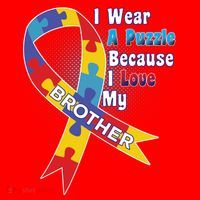 Autism I Wear A Puzzle Because I Love My Brother Santa Hat thumb 1