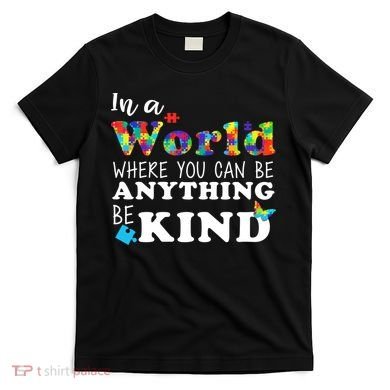 Autism In A World Where You Can Be Anything Be Kind T-Shirt