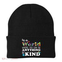 Autism In A World Where You Can Be Anything Be Kind Beanie thumb 0