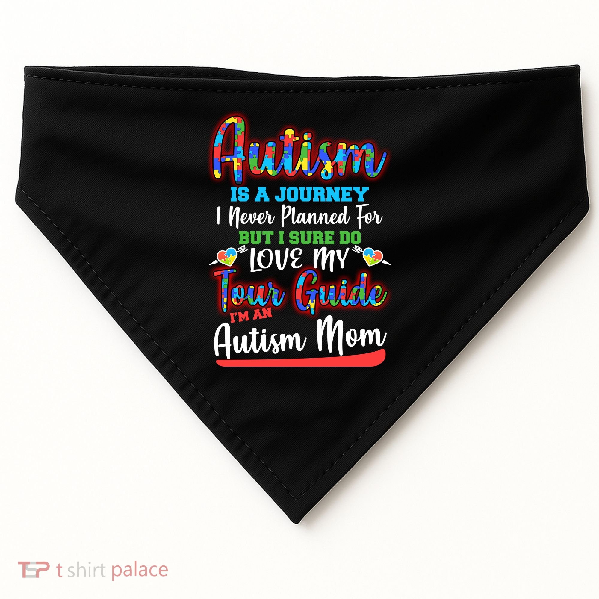 Autism Is A Journey USA-Made Doggie Bandana
