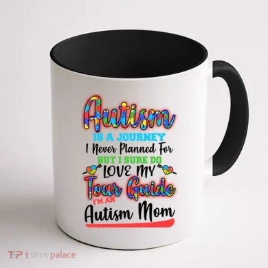 Autism Is A Journey Coffee Mug back