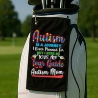 Autism Is A Journey Golf Towel thumb 2