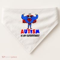 Autism Is My Super Power USA-Made Doggie Bandana thumb 0