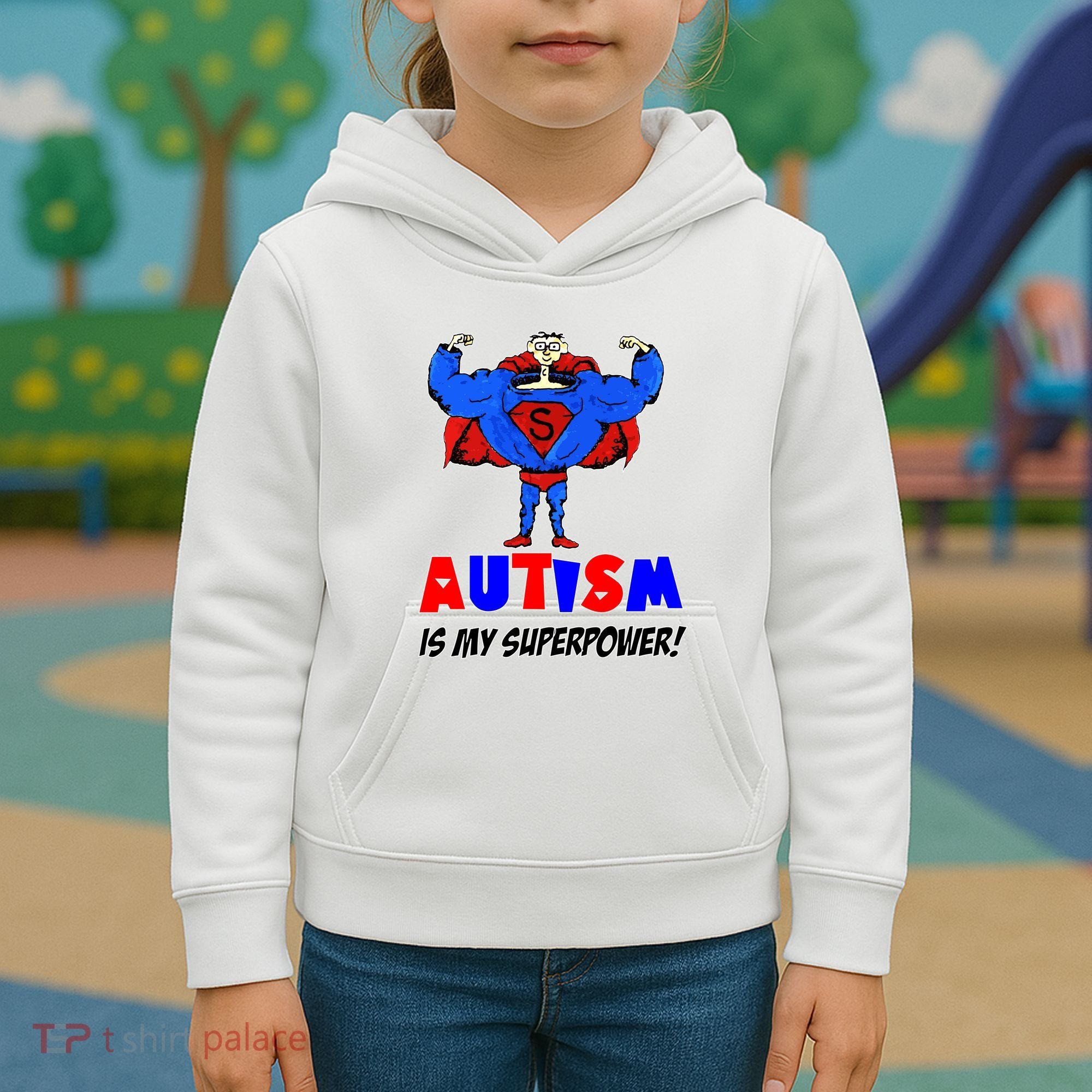 Autism Is My Super Power Kids Hoodie