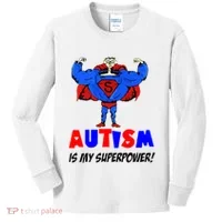 Autism Is My Super Power Kids Long Sleeve Shirt thumb 0