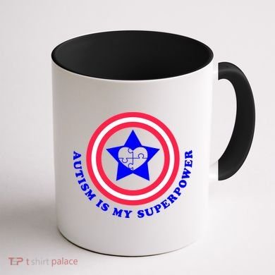 Autism Is My SuperPower Coffee Mug back