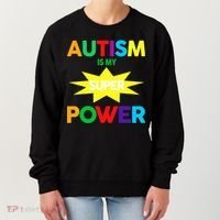 Autism Is My SuperPower Hero Women's Sweatshirt thumb 0