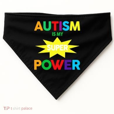 Autism Is My SuperPower Hero USA-Made Doggie Bandana