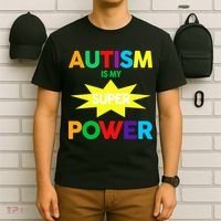 Autism Is My SuperPower Hero T-Shirt thumb 6