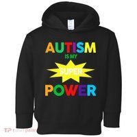 Autism Is My SuperPower Hero Toddler Hoodie thumb 0