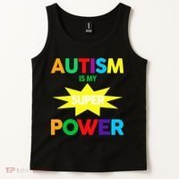 Autism Is My SuperPower Hero Tank Top thumb 2
