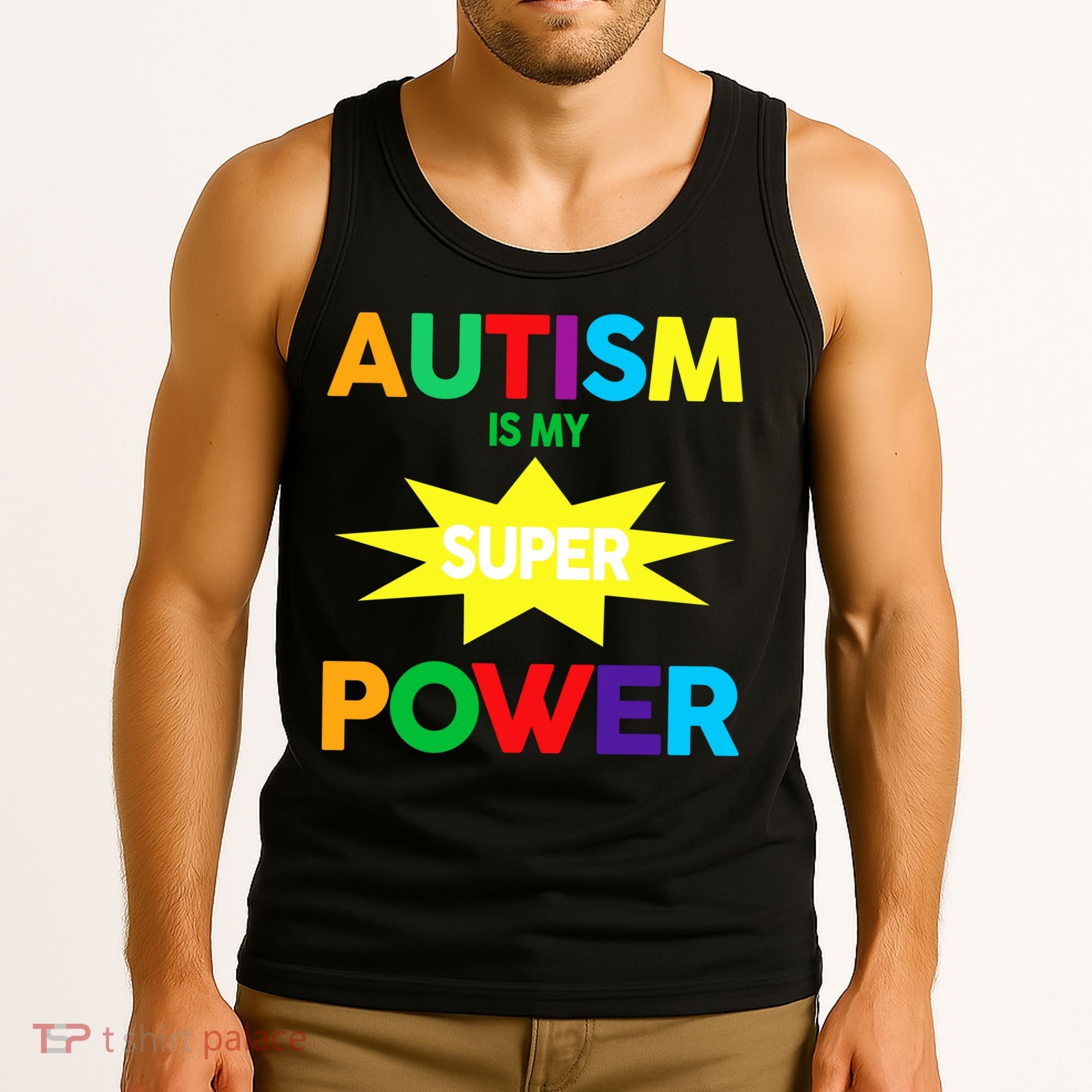Autism Is My SuperPower Hero Tank Top