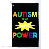 Autism Is My SuperPower Hero Golf Towel thumb 0