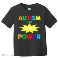 Autism Is My SuperPower Hero Toddler T-Shirt thumb 0